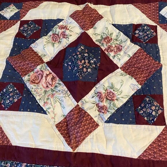 Vintage 2 Pillowcases 29x23” Quilt Patchwork Country Cottagecore Cotton ZipClose - Picture 4 of 5
